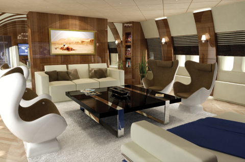 Main Deck Lounge - Luxury Aviation